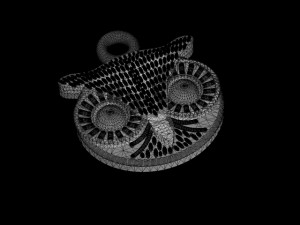 owl pendant Model 3D