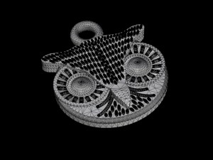 owl pendant Model 3D