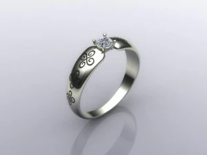 bague de fian&ccedil;ailles Modèle 3D