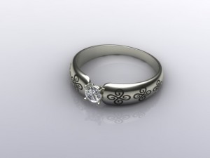 anillo de compromiso Modelo 3D