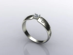 bague de fian&ccedil;ailles Modèle 3D