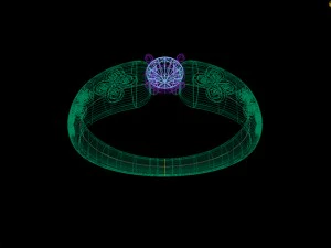 bague de fian&ccedil;ailles Modèle 3D