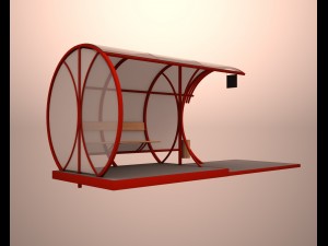 bus stop Modèle 3D