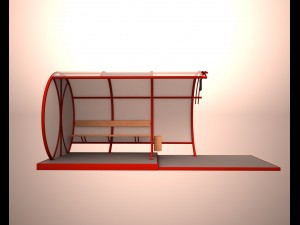 bus stop Modèle 3D
