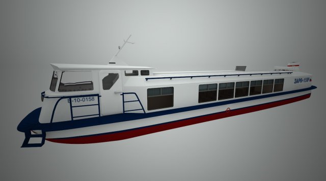 river passenger ship zarya Model 3D .c4d .max .obj .3ds .fbx .stl .blend 