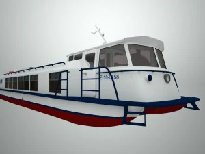river passenger ship zarya 3D Model