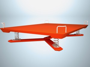 double bed with spring base Model 3D