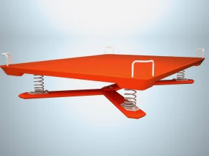 double bed with spring base 3D Model