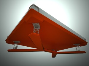 double bed with spring base Model 3D