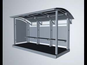 bus stop Model 3D
