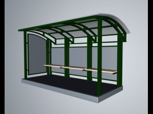 bus stop Model 3D