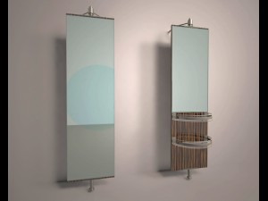the swivel mirror with shelves 3D Модель