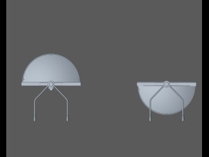 the swivel mirror with shelves 3D Модель