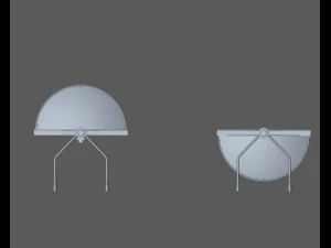 the swivel mirror with shelves 3D Model