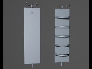 the swivel mirror with shelves 3D Модель