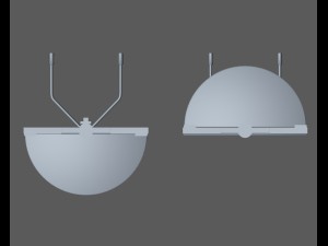 the swivel mirror with shelves 3D Модель