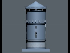 the old water tower Modello 3D