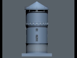 the old water tower Modello 3D