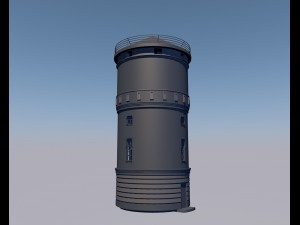 the old water tower Modello 3D