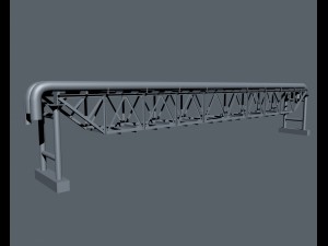 the old pipe welded from metal 3Dモデル