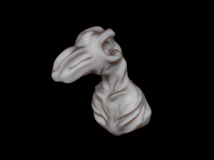 bird-like monster head 3D-Modell