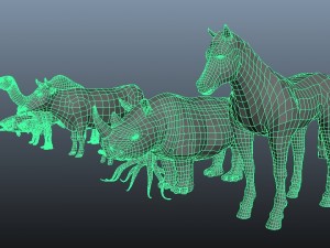 3d lowpolygon animals models v1 3D Model