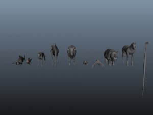 3d lowpolygon animals models v1 3D Model