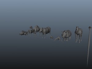 3d lowpolygon animals models v1 3D Model
