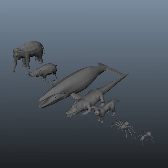 3d lowpolygon animals models v2 3D Model .c4d .max .obj .3ds .fbx .stl .blend 
