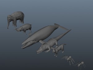 3d lowpolygon animals models v2 3D Model