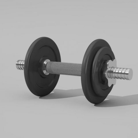 realistic dumbbell 3D 模型 .c4d .max .obj .3ds .fbx .stl .blend 