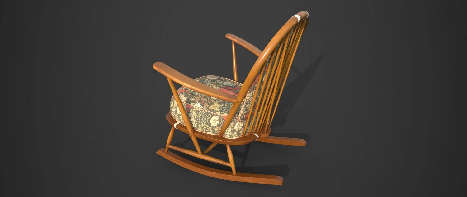 PBR Ercol Rocking Chairs 3D Model .c4d .max .obj .3ds .fbx .stl .blend 