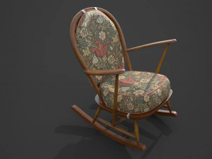 PBR Ercol Rocking Chairs 3D Model