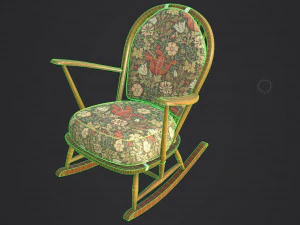 PBR Ercol Rocking Chairs 3D Model