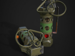 PBR M84 Stun Grenade 3D Model