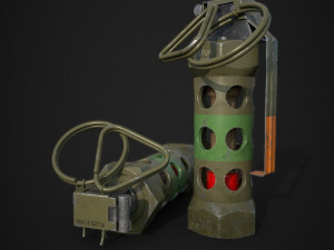 PBR M84 Stun Grenade 3D Модель
