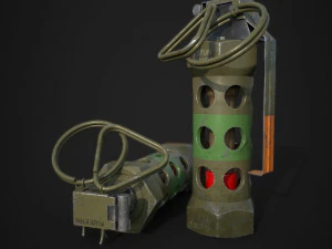 PBR M84 Stun Grenade 3D Model