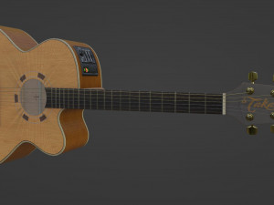 PBR Takamine-ED05SC 3D मॉडल