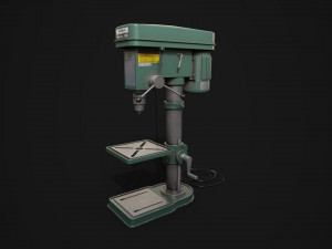 PBR Pillar Drill Low-poly Modèle 3D