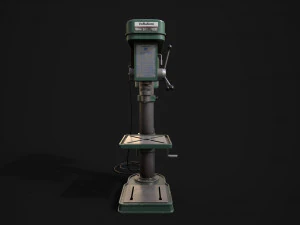 PBR Pillar Drill Low-poly 3D Model