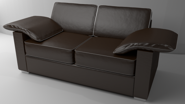 coach leather brown 3D 모델 .c4d .max .obj .3ds .fbx .stl .blend 