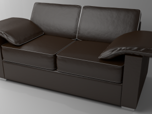 coach leather brown 3D 模型