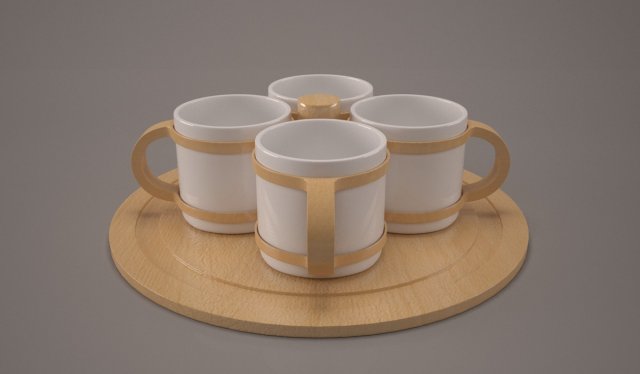 tea mug 3D Model .c4d .max .obj .3ds .fbx .stl .blend 