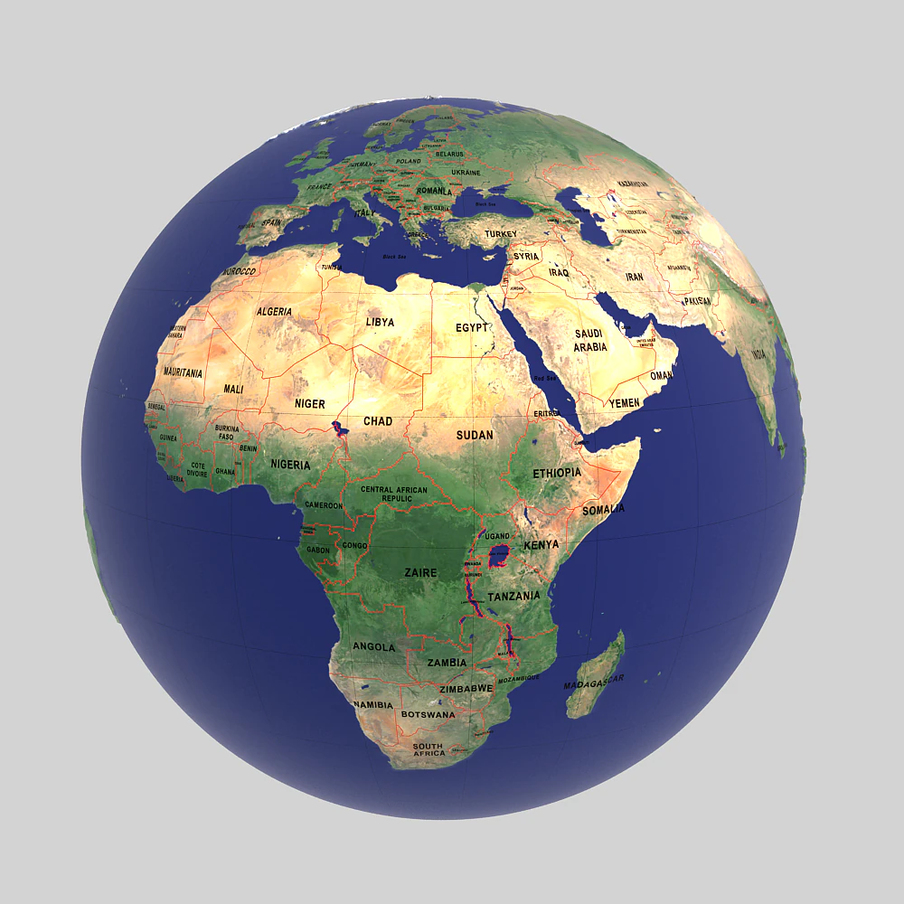 globe map 3D Model .c4d .max .obj .3ds .fbx .stl .blend 