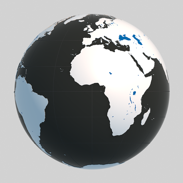 globe Model 3D .c4d .max .obj .3ds .fbx .stl .blend 