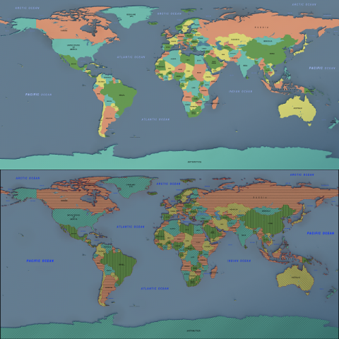 world map Model 3D .c4d .max .obj .3ds .fbx .stl .blend 