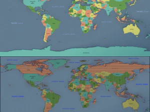 世界地图 3D 模型