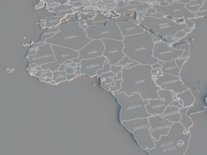 world map Model 3D
