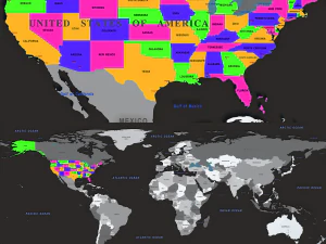 美国地图 3D 模型