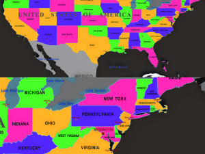america map Modello 3D